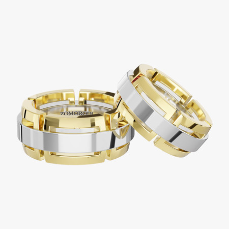 Colin 18K Gold Matching Wedding Rings
